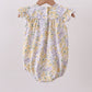 Floral bunny bow embroidery ruffle bubble