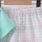 Mint I love Dad plaid shorts set