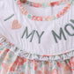Floral I love my mom embroidery dress