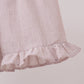 Ivory shell embroidery ruffle shorts set