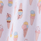 Blue ice cream print bamboo pajama set