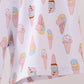 Blue ice cream print bamboo pajama set
