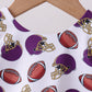 Purple active football print skort set