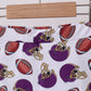 Purple active football print skort set