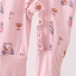 Pink golf cart print bamboo romper
