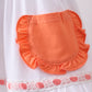 Sage strawberry embroidery ruffle bloomer set