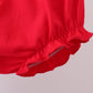 Blue stripe bow fireworks embroidery bloomer set