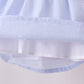 Blue stripe bow fireworks embroidery ruffle shorts set
