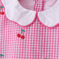 Pink cherry gingham bloomer set