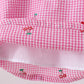 Pink cherry gingham bloomer set