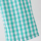 Green bow gingham jumpsuit