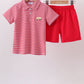 Red School bus Polo Set
