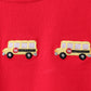 Red School bus Applique Set