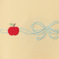 Scalloped Apple Embroidery Bow Dress