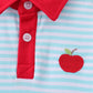 Bow Collar Apple Embroidery Dress