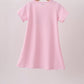 Pink Apple Pencil Embroidery Dress
