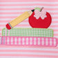 Pink Apple Pencil Embroidery Dress