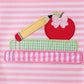 Pink Apple Pencil Embroidery Short Set