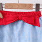Blue Scalloped Apple Bow Skorts Set