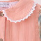 Pumpkin Jacquard plaid button dress