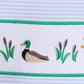 Blue stripe duck embroidery shorts set