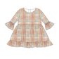 Pink plaid ruffle dress