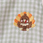 Beige turkey embroidery gingham jonjon