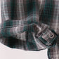 Green plaid button down shirt