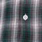 Green plaid button down shirt