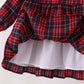 Red plaid dress
