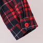 Red plaid button down shirt