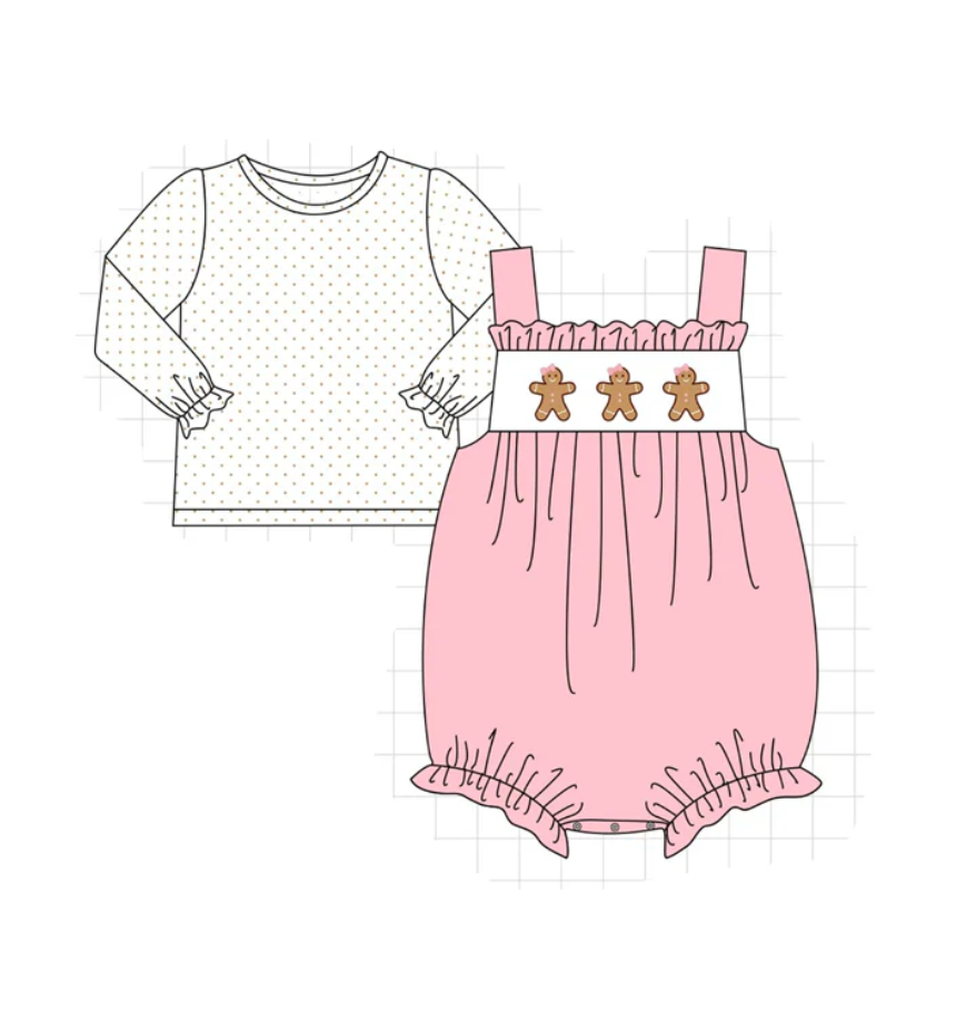 PRE-ORDER: Pink & Green Gingerbread Embroidery Collection