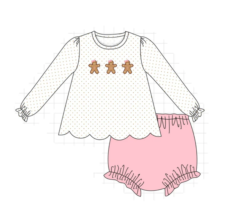 PRE-ORDER: Pink & Green Gingerbread Embroidery Collection