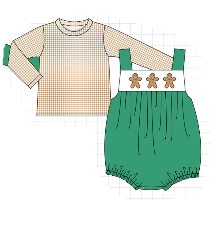 PRE-ORDER: Pink & Green Gingerbread Embroidery Collection