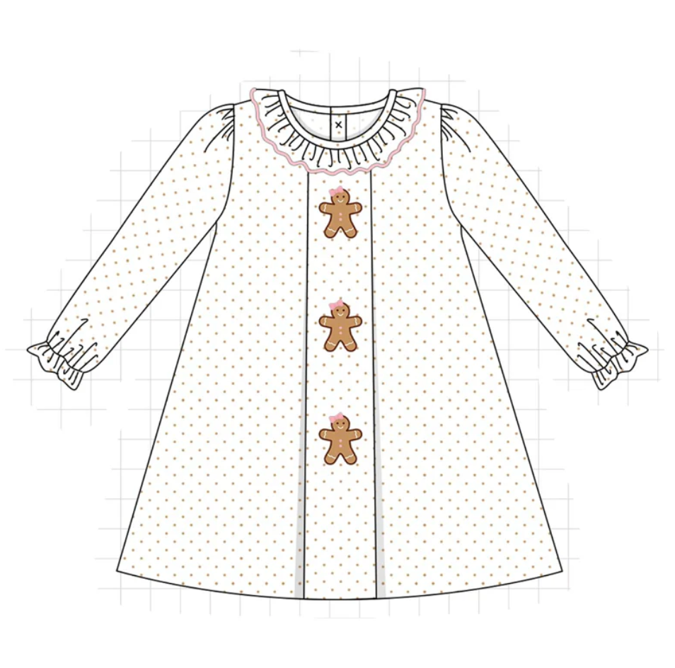 PRE-ORDER: Pink & Green Gingerbread Embroidery Collection