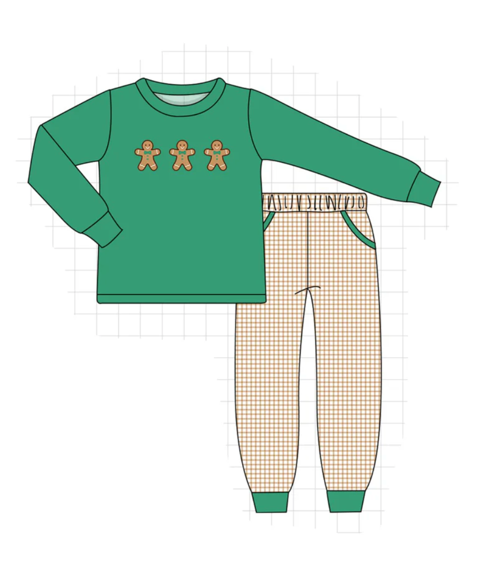 PRE-ORDER: Pink & Green Gingerbread Embroidery Collection