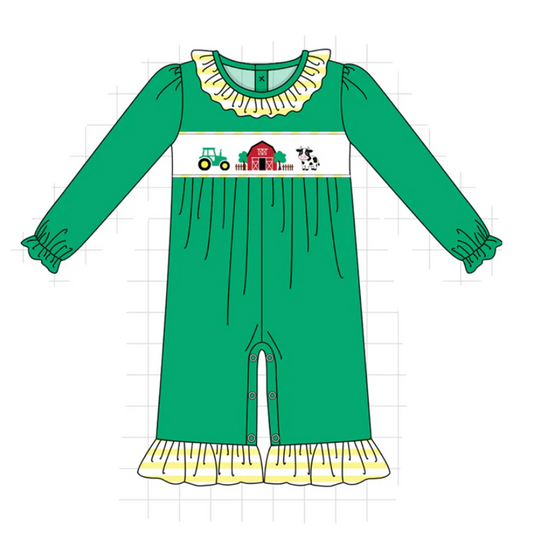 PRE-ORDER: Green Farm Cow Embroidery Collection