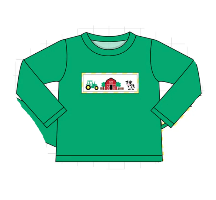PRE-ORDER: Green Farm Cow Embroidery Collection