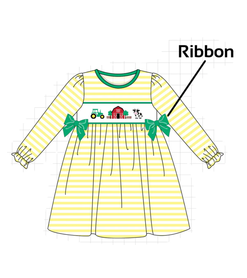 PRE-ORDER: Green Farm Cow Embroidery Collection