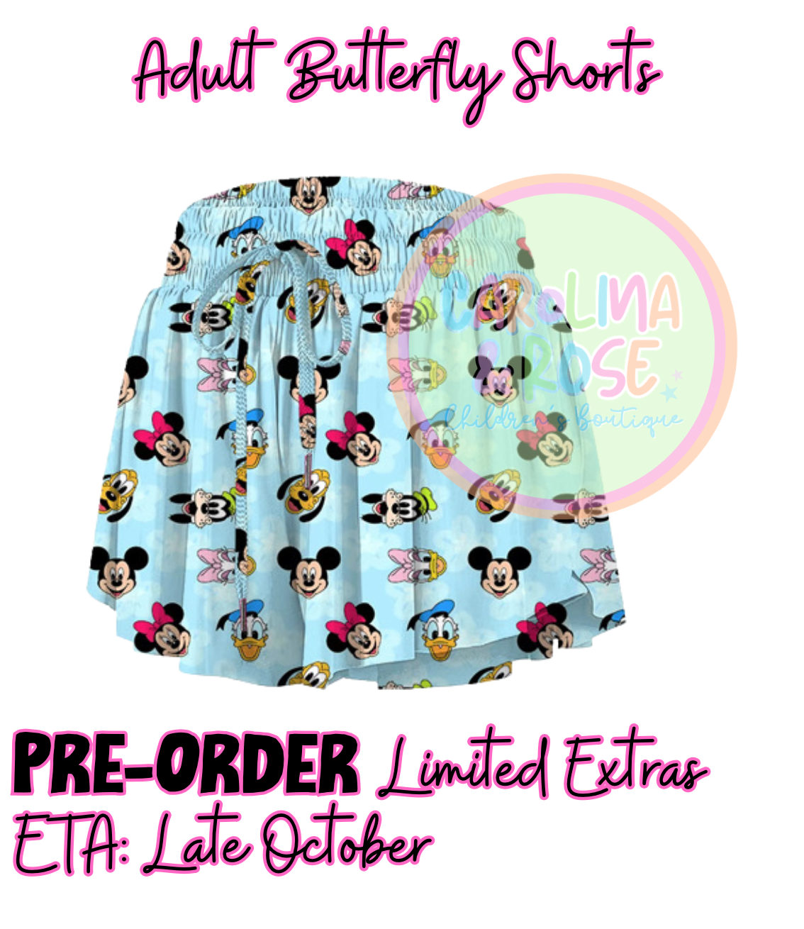 Fab 6 Adult Butterfly Shorts *PRE-ORDER*