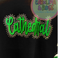 Cathedral Rhinestone Spirit Shirt (Black w/ Green writing)