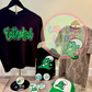Cathedral Rhinestone Spirit Shirt (Black w/ Green writing)