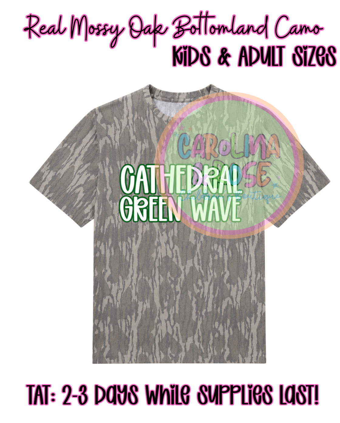 Cathedral Green Wave Bottomland Camo T-Shirt