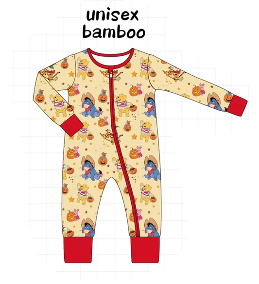 Winnie the Pooh Halloween Bamboo Zippie - READY TO SHIP/PICKUP!