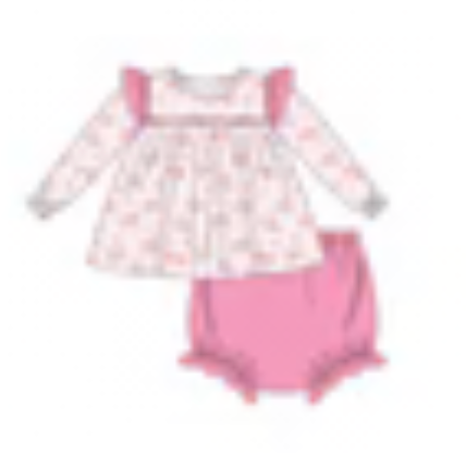 Pink Rose Bloomer Set - READY TO SHIP/PICKUP!