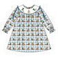 Blue Mallard Duck Embroidery Dress - READY TO SHIP/PICKUP!