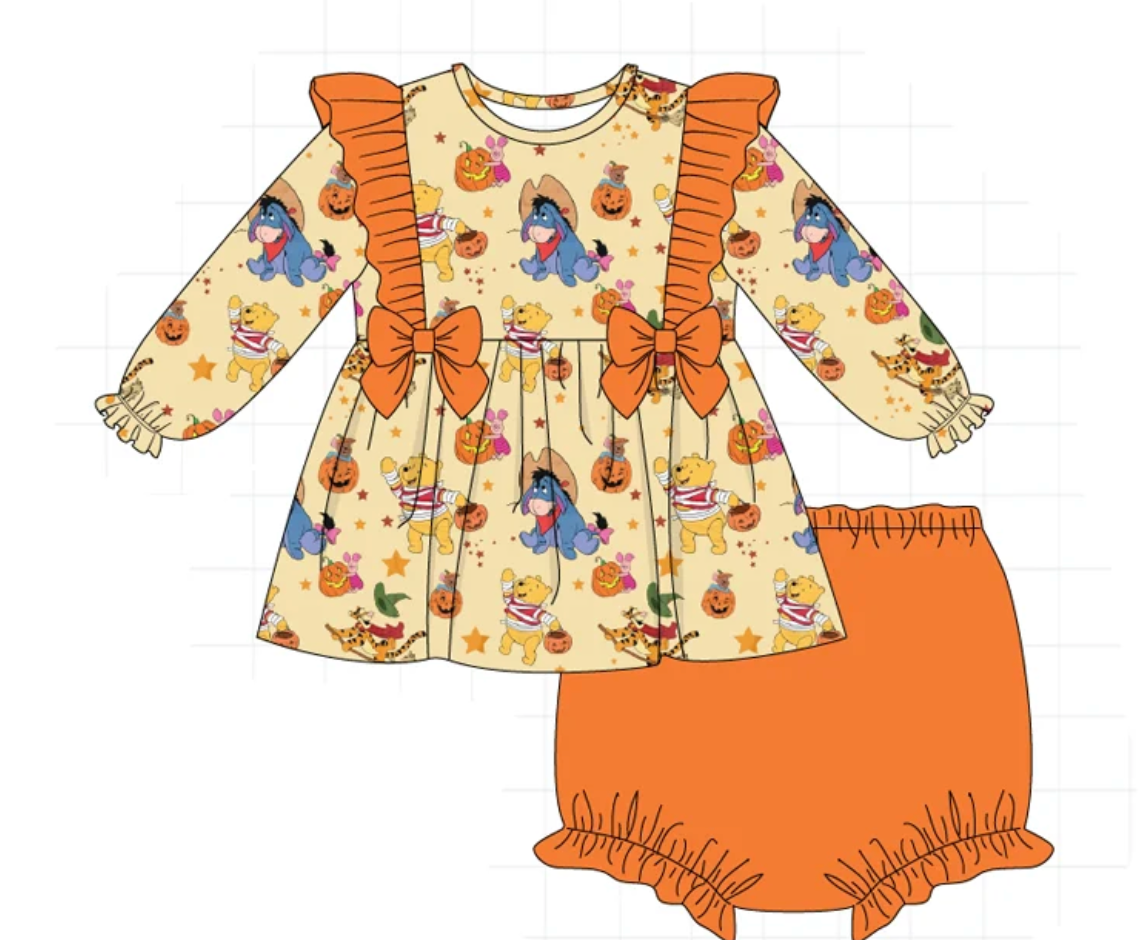 Winnie the Pooh Halloween Bloomer Set - READY TO SHIP/PICKUP!