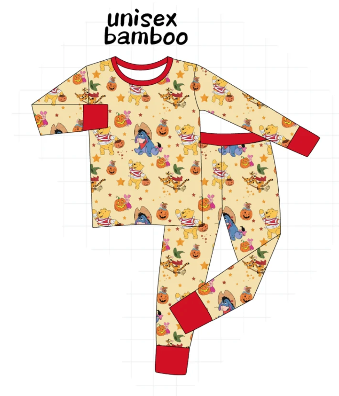 Winnie the Pooh Halloween 2 Pc Bamboo Pajamas - READY TO SHIP/PICKUP!