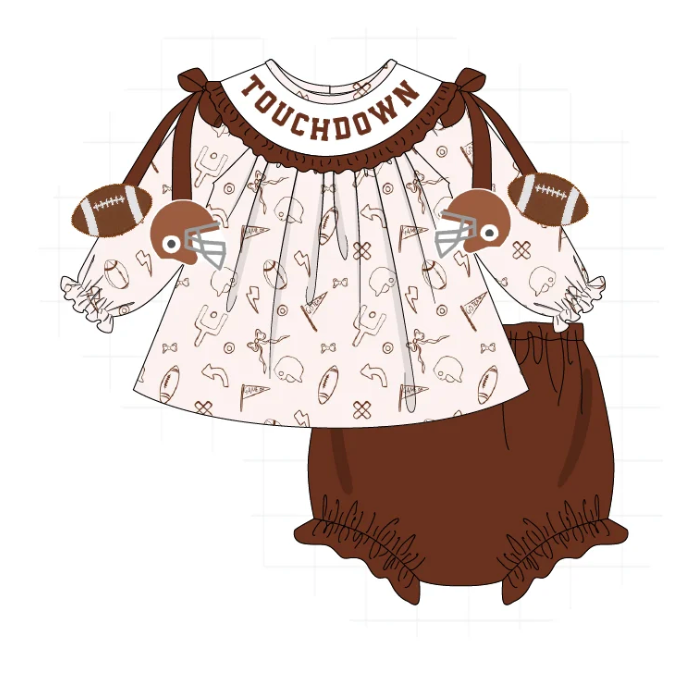 Girl's Football Bloomer Set - READY TO SHIP/PICKUP