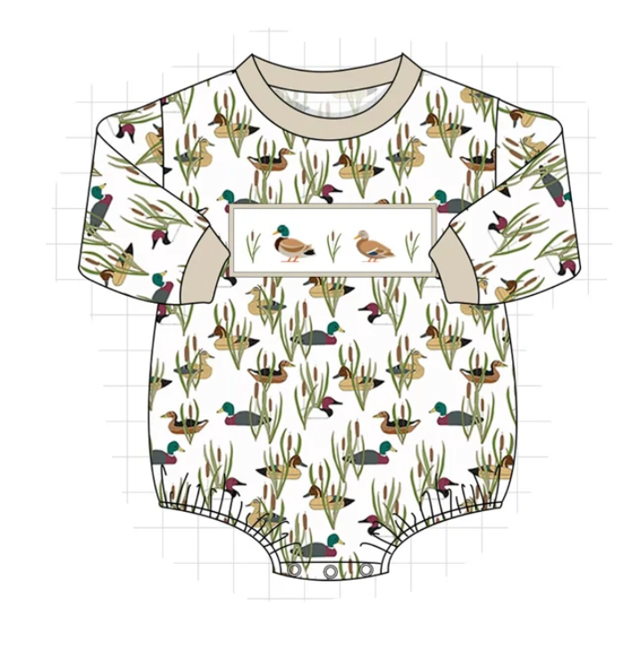 Reed Duck Long Sleeve Onesie - READY TO SHIP/PICKUP